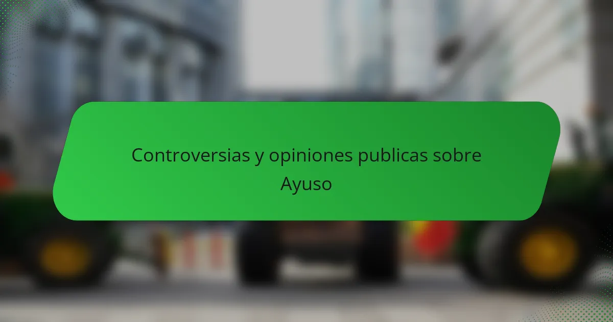 Controversias y opiniones publicas sobre Ayuso