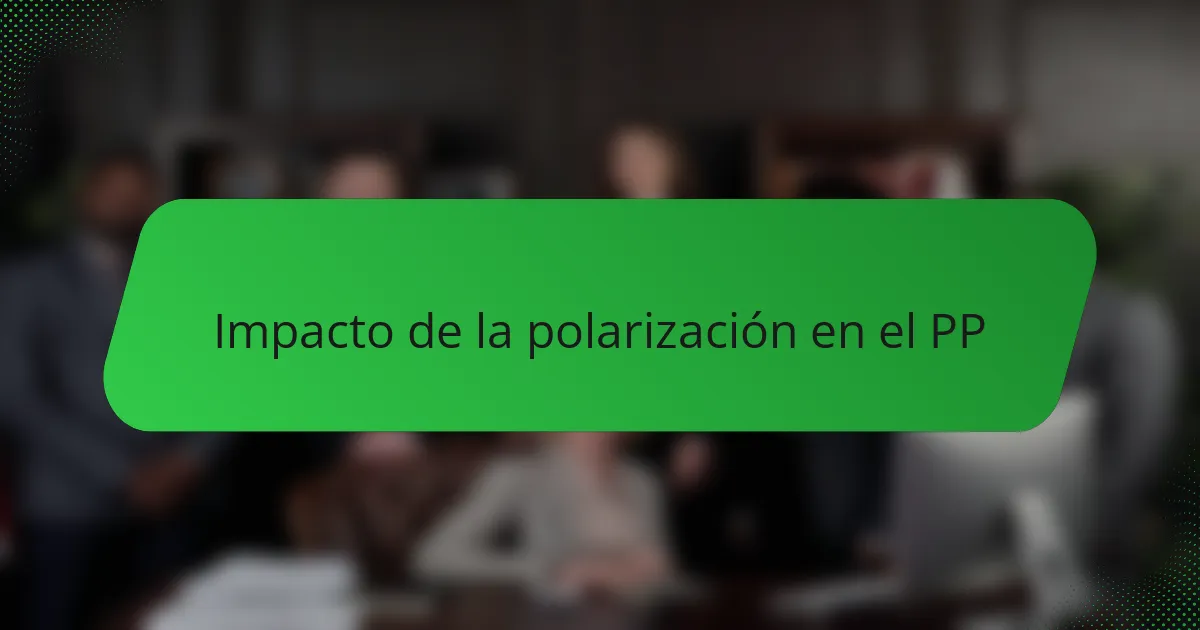 Impacto de la polarización en el PP