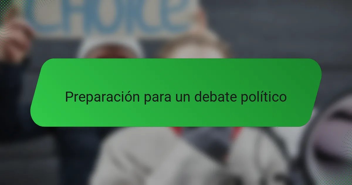 Preparación para un debate político