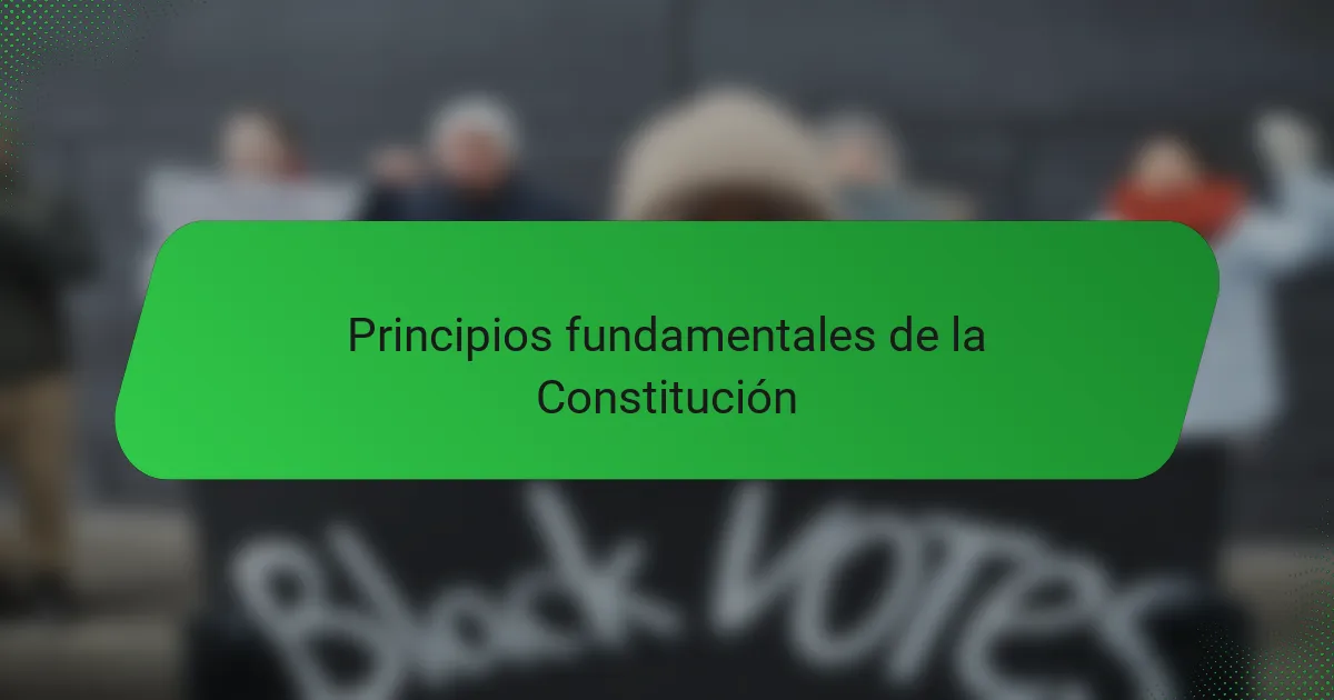Principios fundamentales de la Constitución